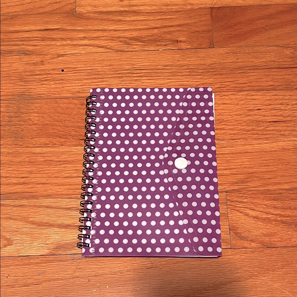 Purple Polka Dot Spiral Notebook